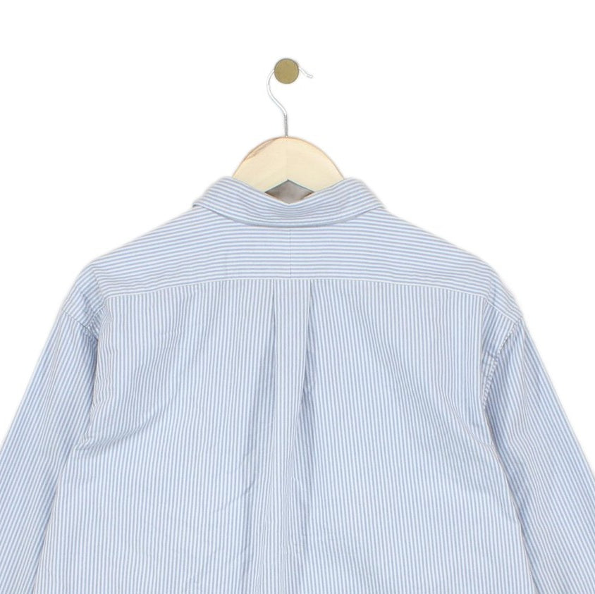 Mens Striped Shirt Classic Long Sleeve