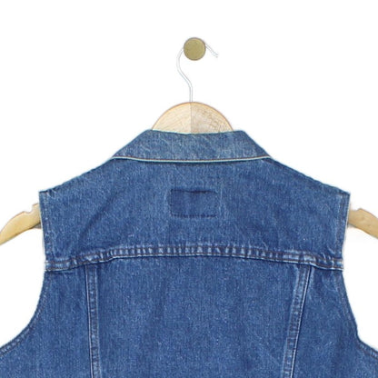 Womens Denim Waistcoat Uk Made Sleeveless