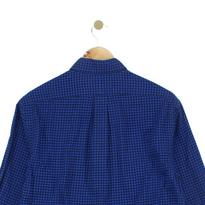 Mens Check Shirt Slim Fit Button Down
