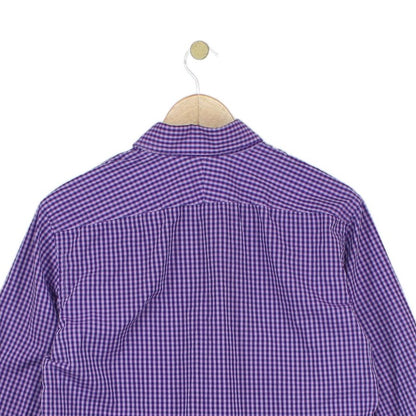 Mens Check Shirt Made In Italy Long Sleeve Button Up