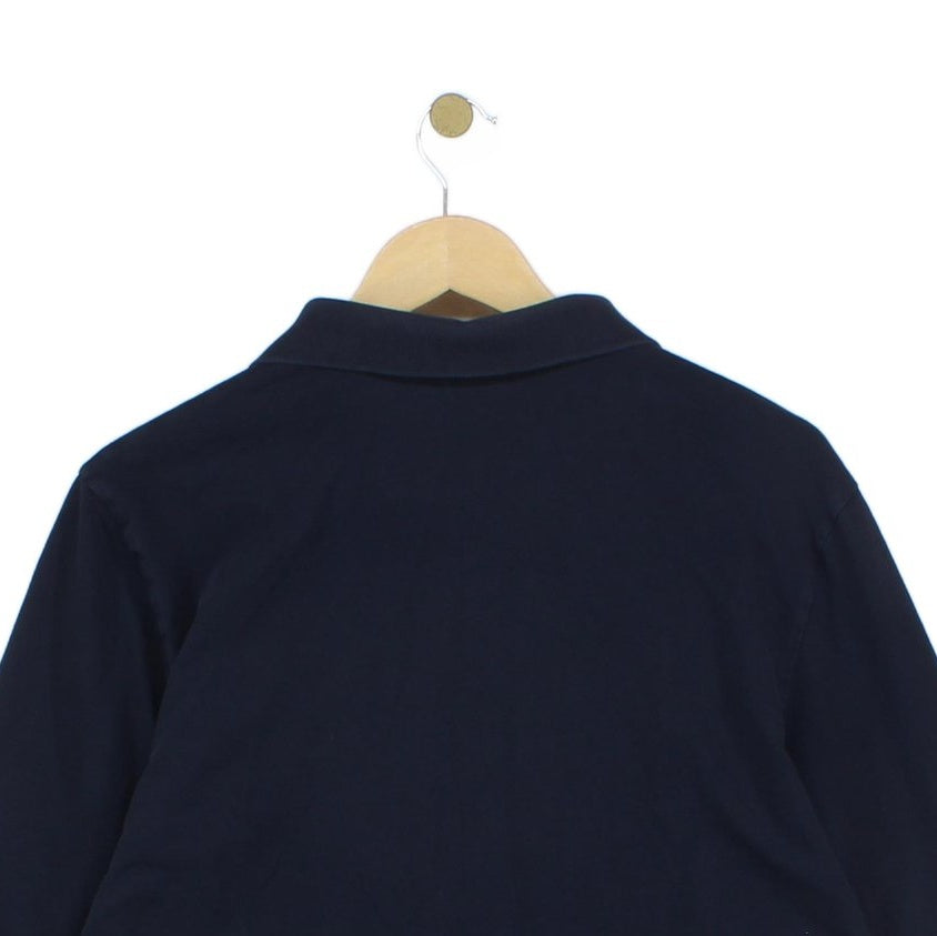 Mens Polo Shirt Slim Fit Long Sleeve Collared