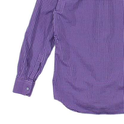 Mens Check Shirt Made In Italy Long Sleeve Button Up