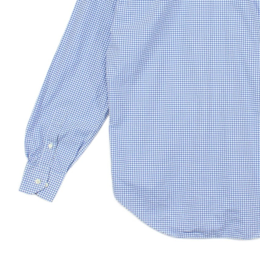 Mens Check Shirt Made In Italy Gingham Long Sleeve