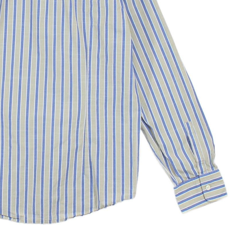 Mens Striped Shirt Slim Fit Long Sleeve