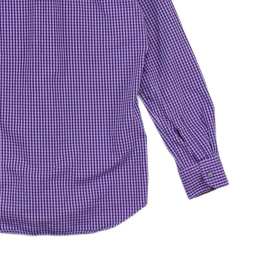Mens Check Shirt Made In Italy Long Sleeve Button Up