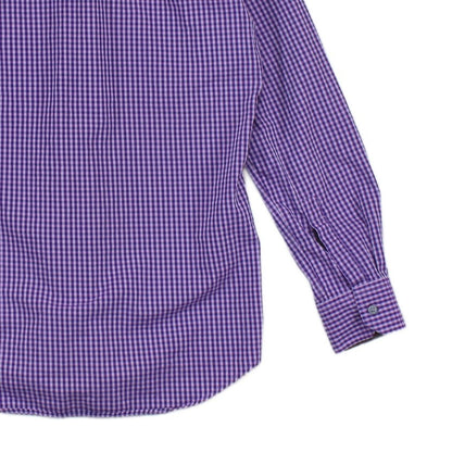 Mens Check Shirt Made In Italy Long Sleeve Button Up