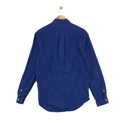 Mens Check Shirt Slim Fit Button Down