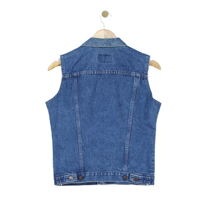 Womens Denim Waistcoat Uk Made Sleeveless