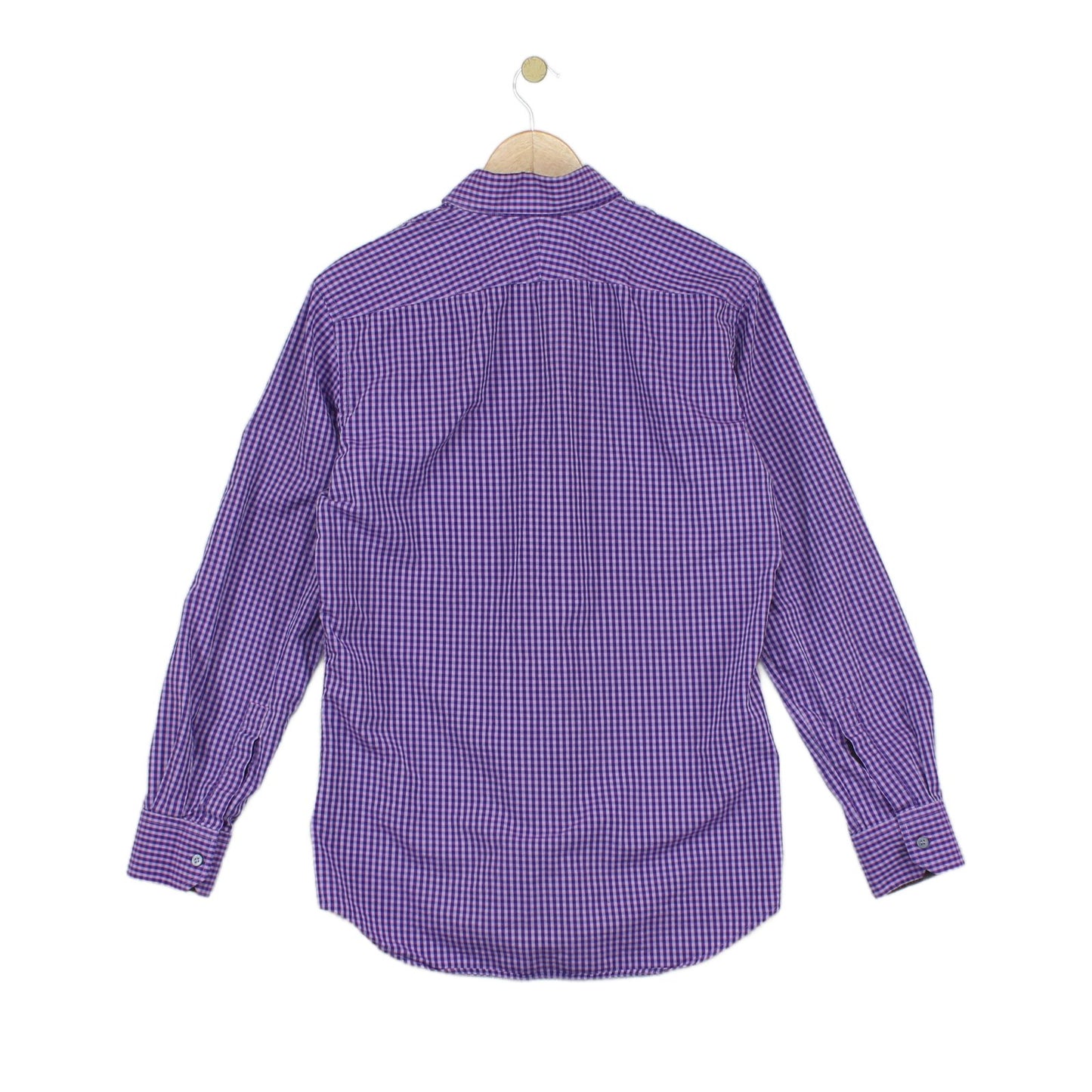 Mens Check Shirt Made In Italy Long Sleeve Button Up