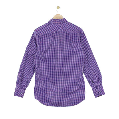 Mens Check Shirt Made In Italy Long Sleeve Button Up