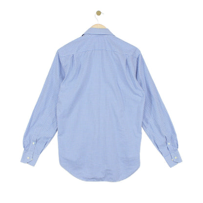 Mens Check Shirt Made In Italy Gingham Long Sleeve
