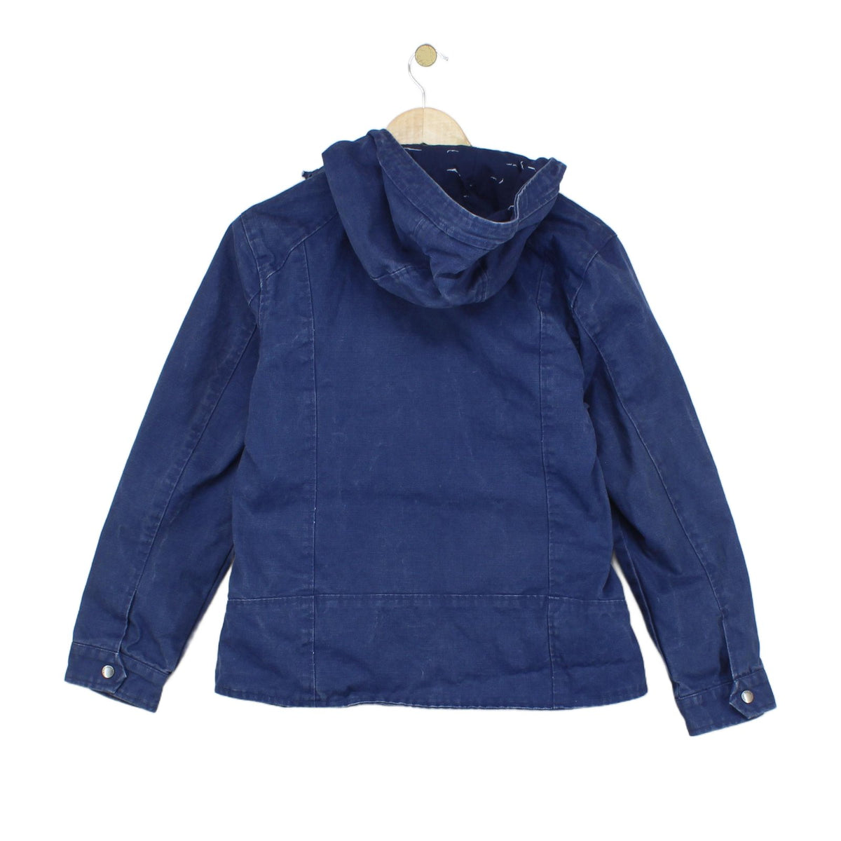 Womens Canvas Jacket Full Zip Hooded Cotton