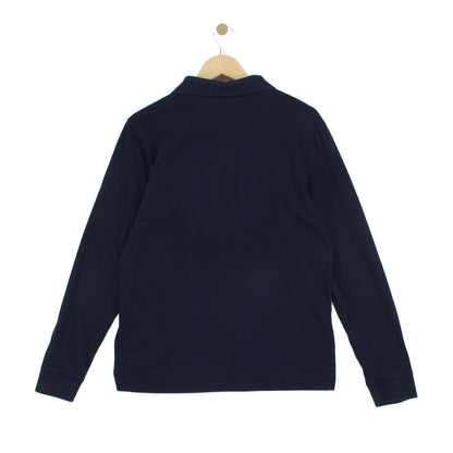 Mens Polo Shirt Slim Fit Long Sleeve Collared
