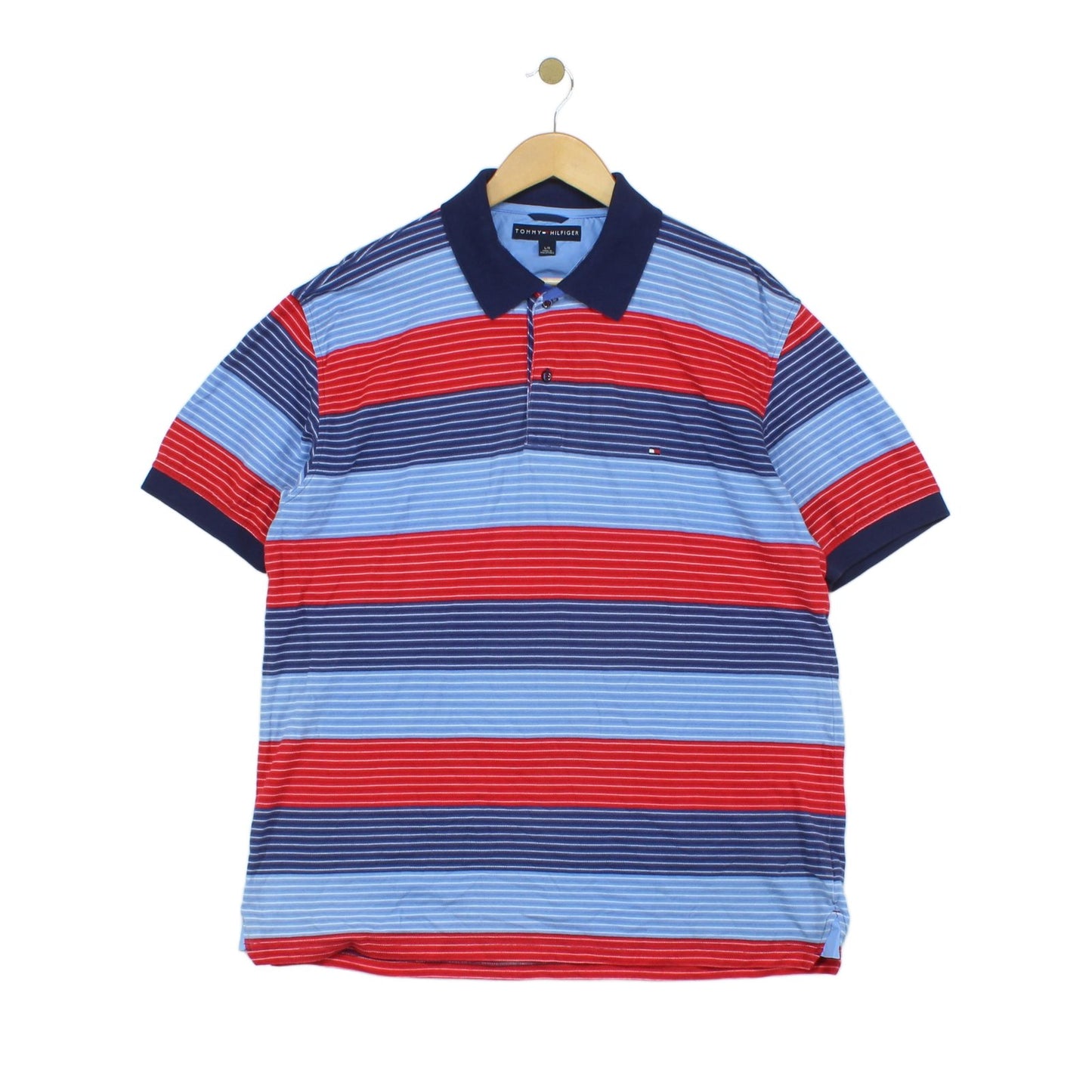 Mens Striped Polo Shirt Short Sleeve Classic