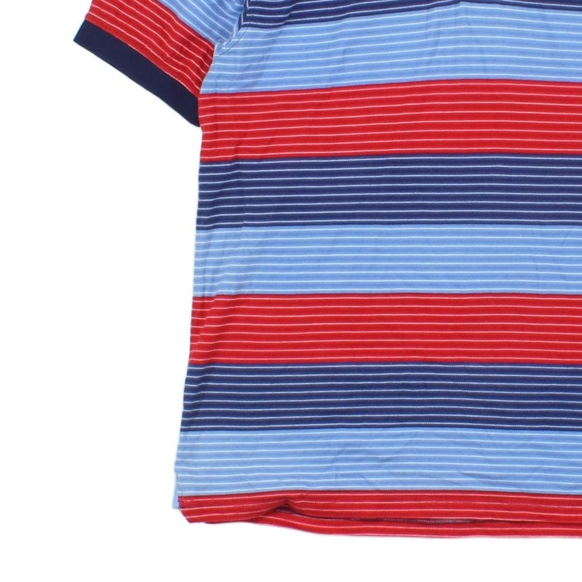 Mens Striped Polo Shirt Short Sleeve Classic