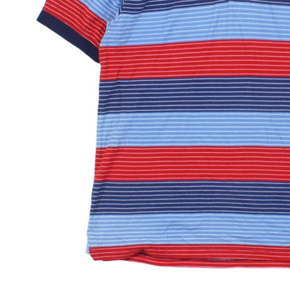 Mens Striped Polo Shirt Short Sleeve Classic