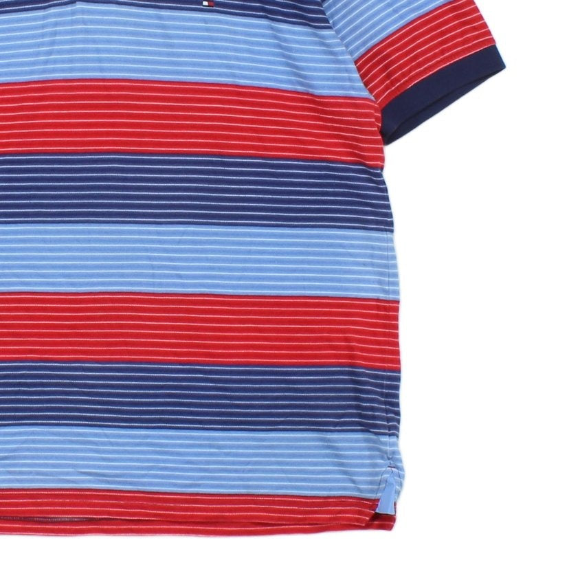 Mens Striped Polo Shirt Short Sleeve Classic