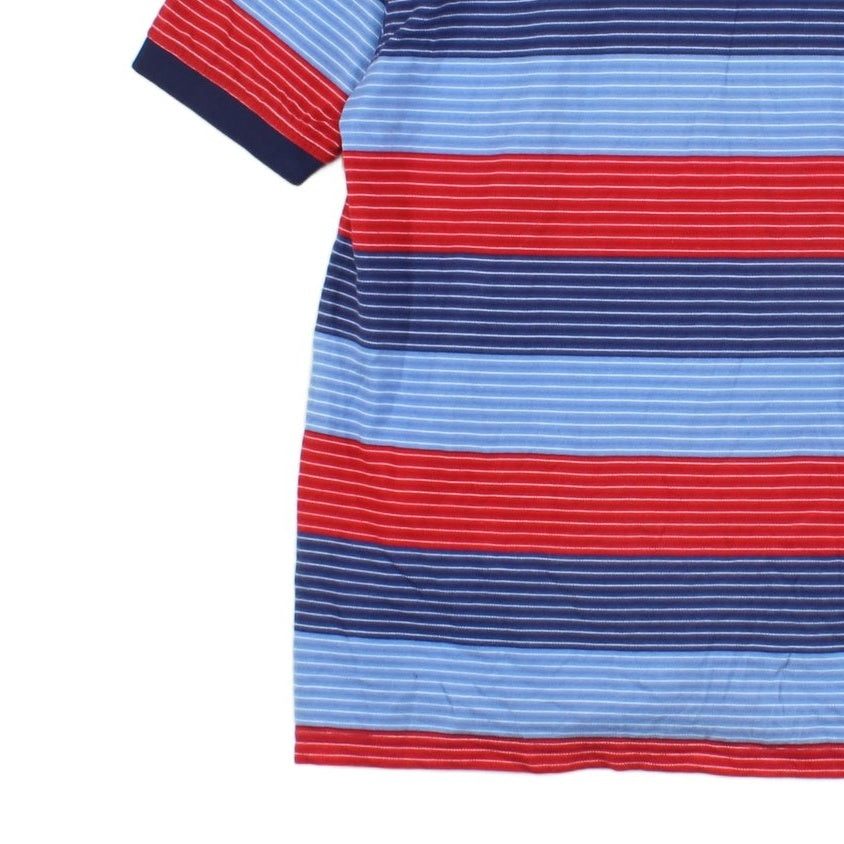 Mens Striped Polo Shirt Short Sleeve Classic