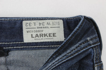 Mens Larkee Jeans Regular Straight Denim
