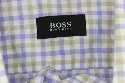 Mens Check Shirt Business Button Up