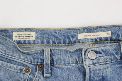Womens Ribcage Straight Jeans Denim Classic Button Fly