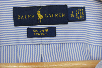 Mens Striped Shirt Short Sleeve Custom Fit Button Up