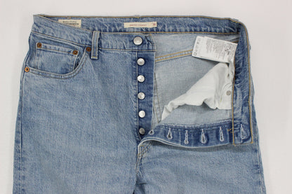 Womens Ribcage Straight Jeans Denim Classic Button Fly