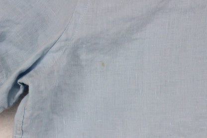 Mens Linen Shirt Button Down Short Sleeve Regular Fit