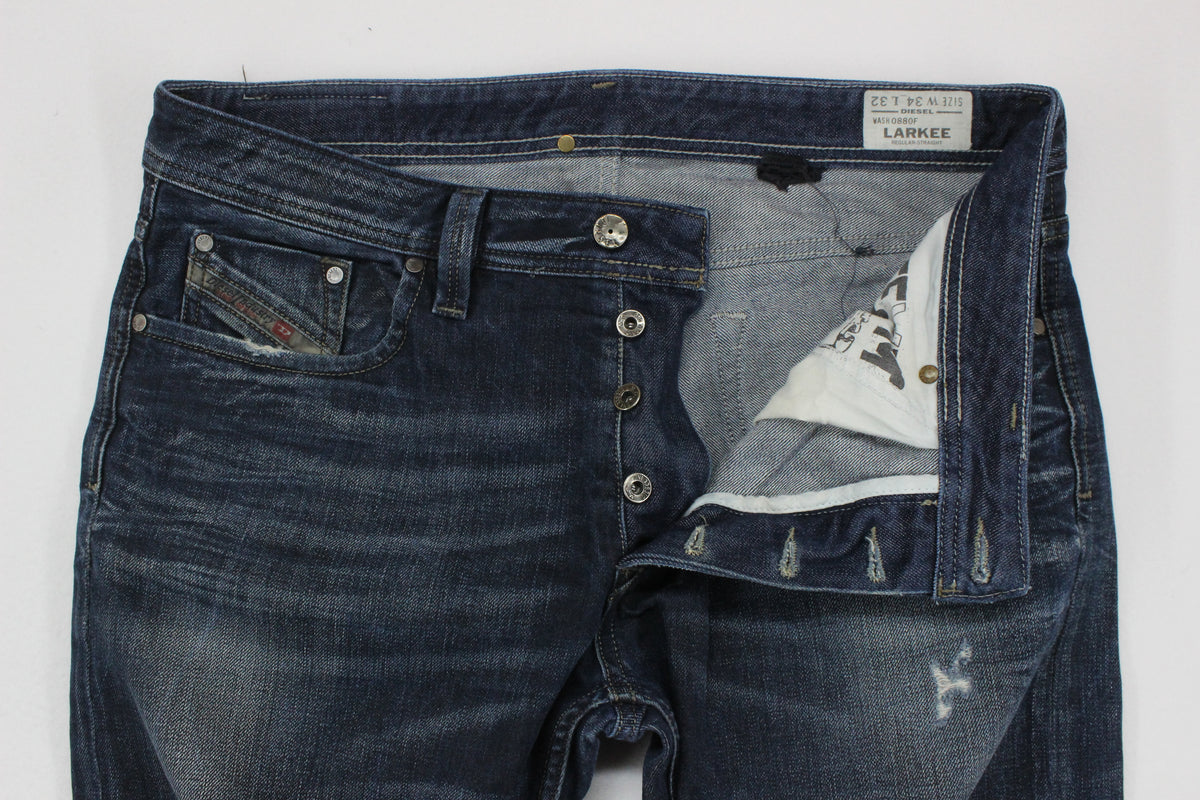Mens Larkee Jeans Regular Straight Denim