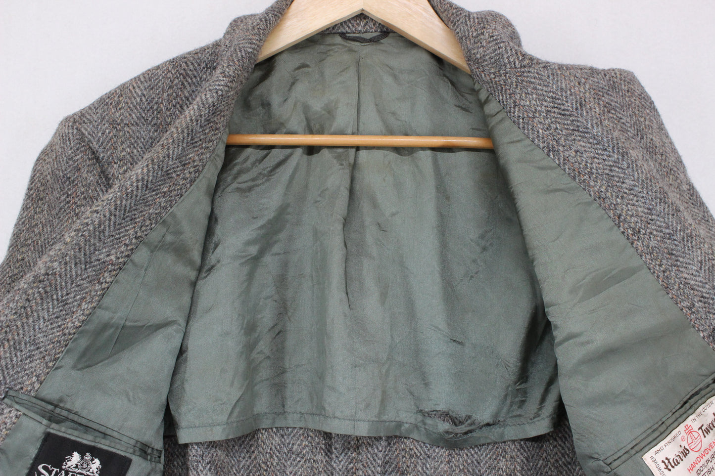 Mens Harris Tweed Blazer Usa Made Elbow Patches Classic