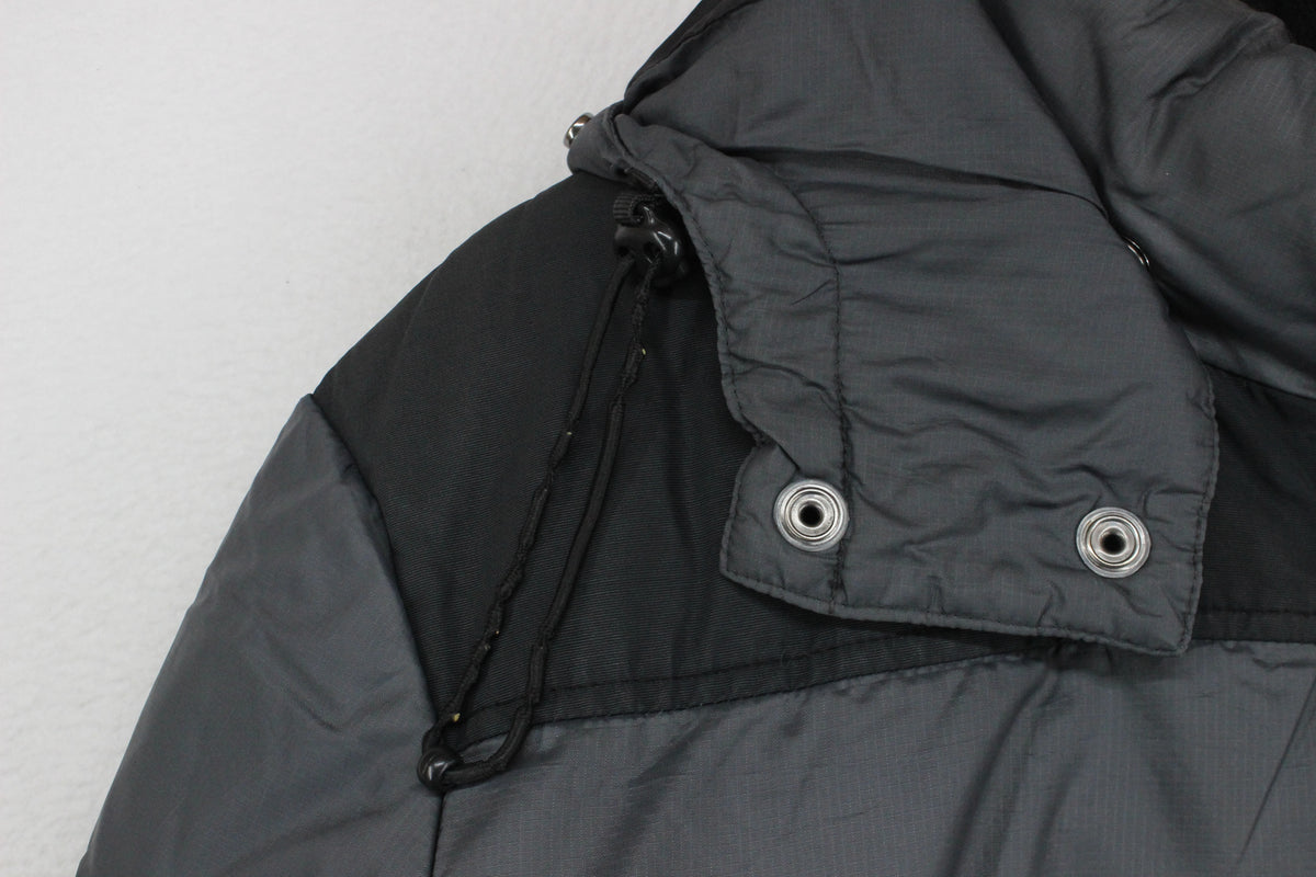 Mens Puffer Jacket Hooded Full Zip Winter