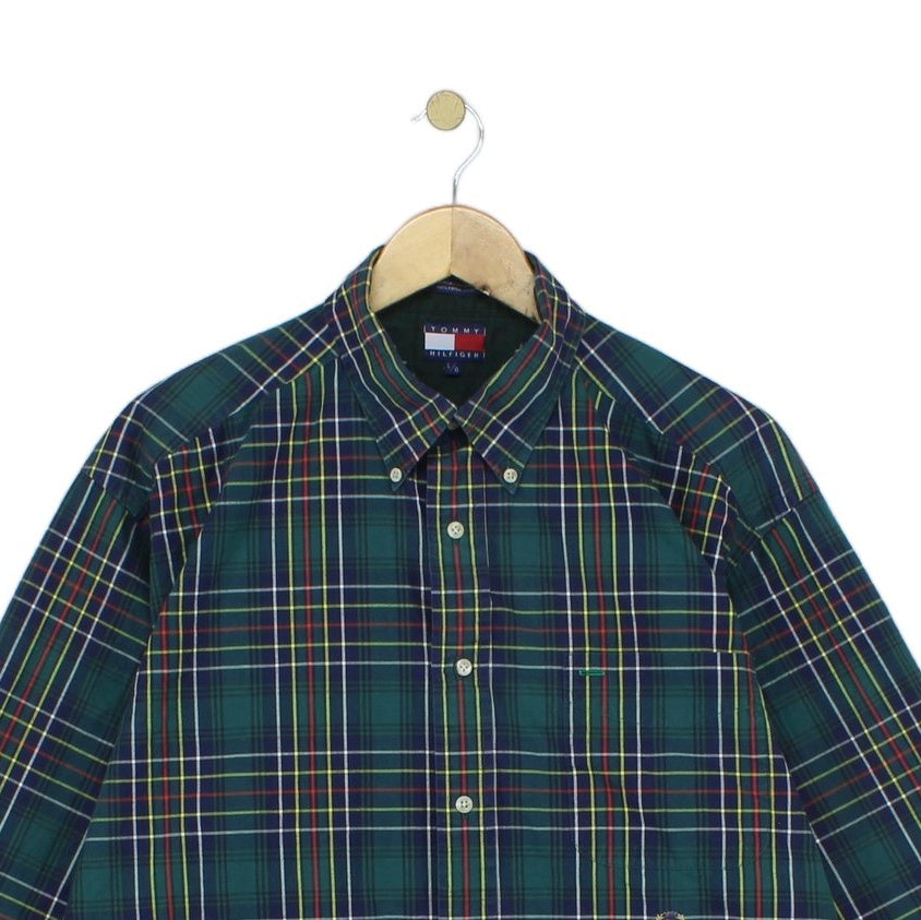 Mens Plaid Shirt Button Up Long Sleeve