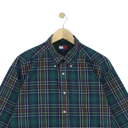 Mens Plaid Shirt Button Up Long Sleeve