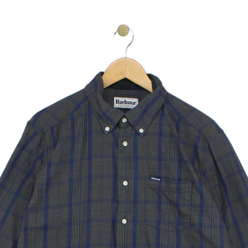 Mens Plaid Shirt Button Up Long Sleeve