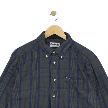 Mens Plaid Shirt Button Up Long Sleeve