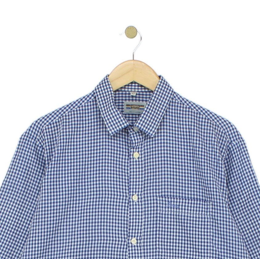 Mens Check Shirt Made In Portugal Button Up Long Sleeve