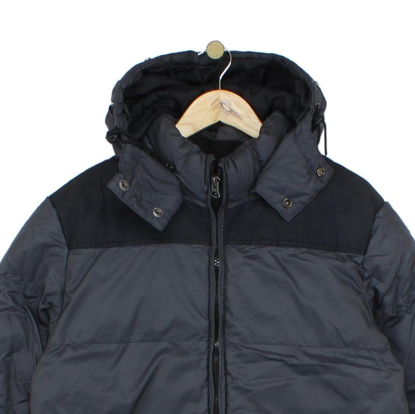 Mens Puffer Jacket Hooded Full Zip Winter
