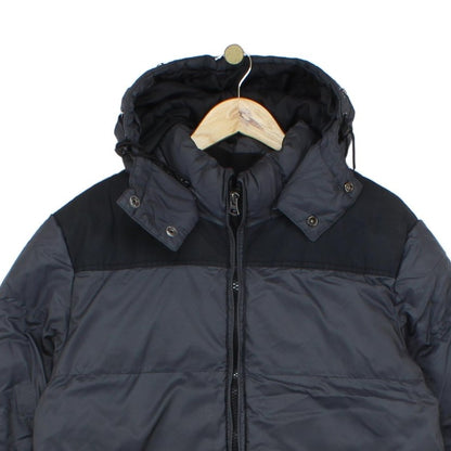 Mens Puffer Jacket Hooded Full Zip Winter