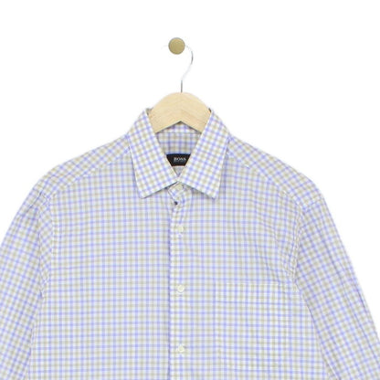 Mens Check Shirt Business Button Up