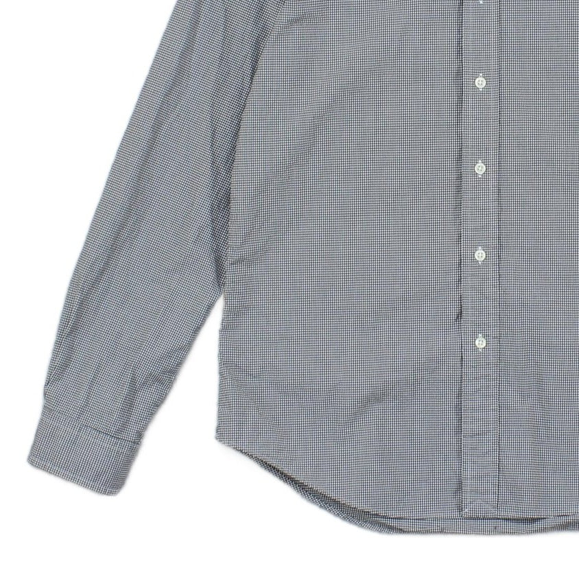 Mens Check Shirt Buttoned Slim Fit Long Sleeve