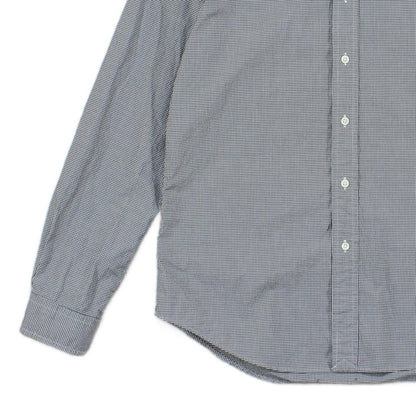 Mens Check Shirt Buttoned Slim Fit Long Sleeve