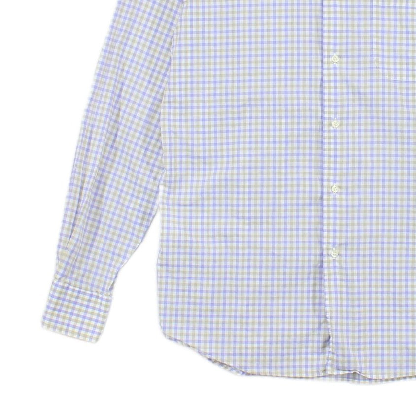 Mens Check Shirt Business Button Up