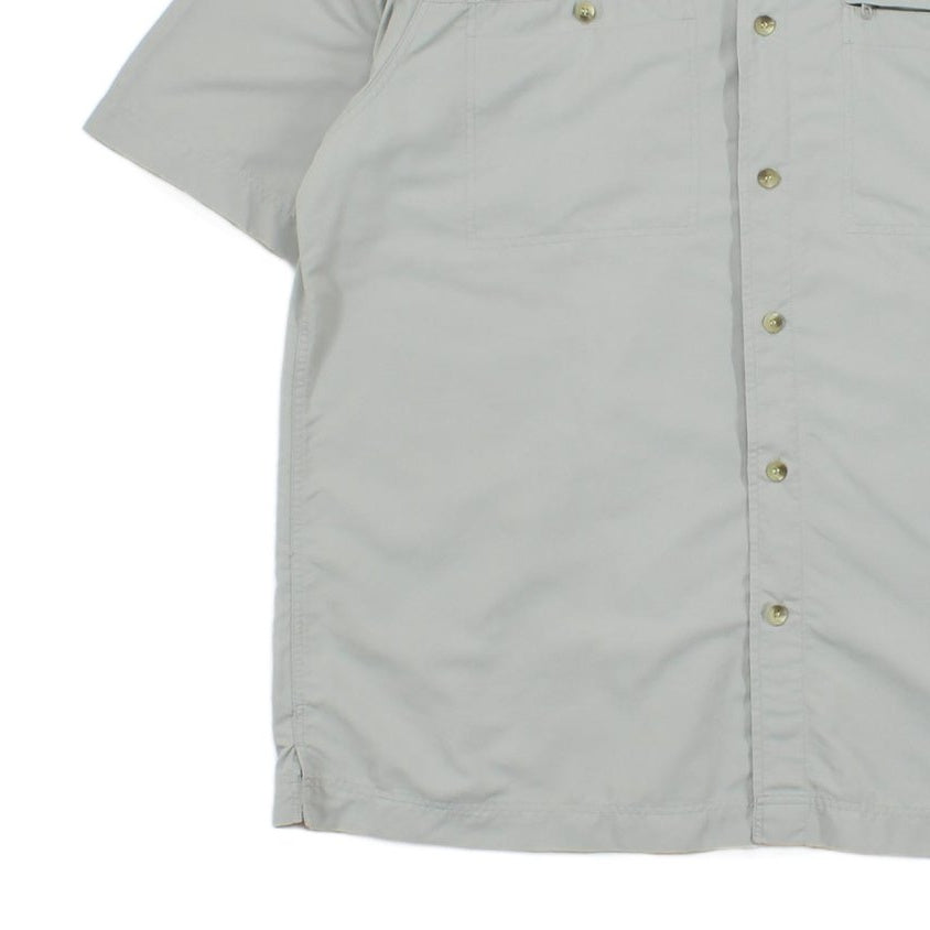 Mens Hiking Shirt Short Sleeve Button Up Lightweight