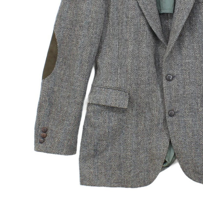 Mens Harris Tweed Blazer Usa Made Elbow Patches Classic