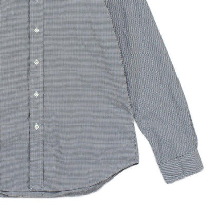 Mens Check Shirt Buttoned Slim Fit Long Sleeve