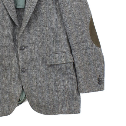 Mens Harris Tweed Blazer Usa Made Elbow Patches Classic