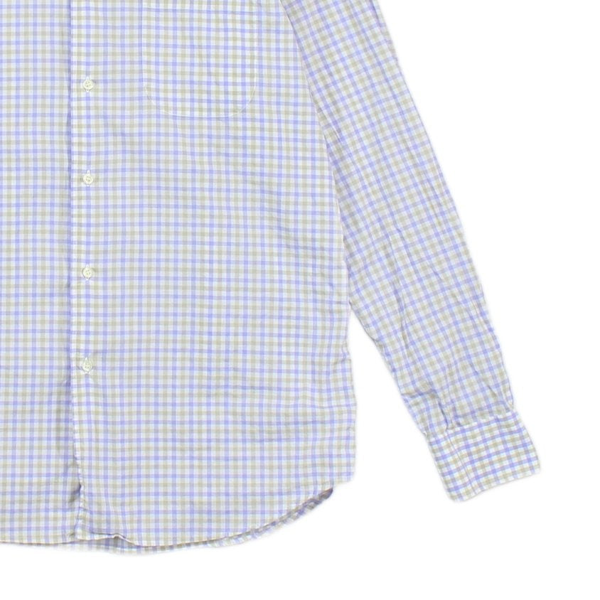 Mens Check Shirt Business Button Up