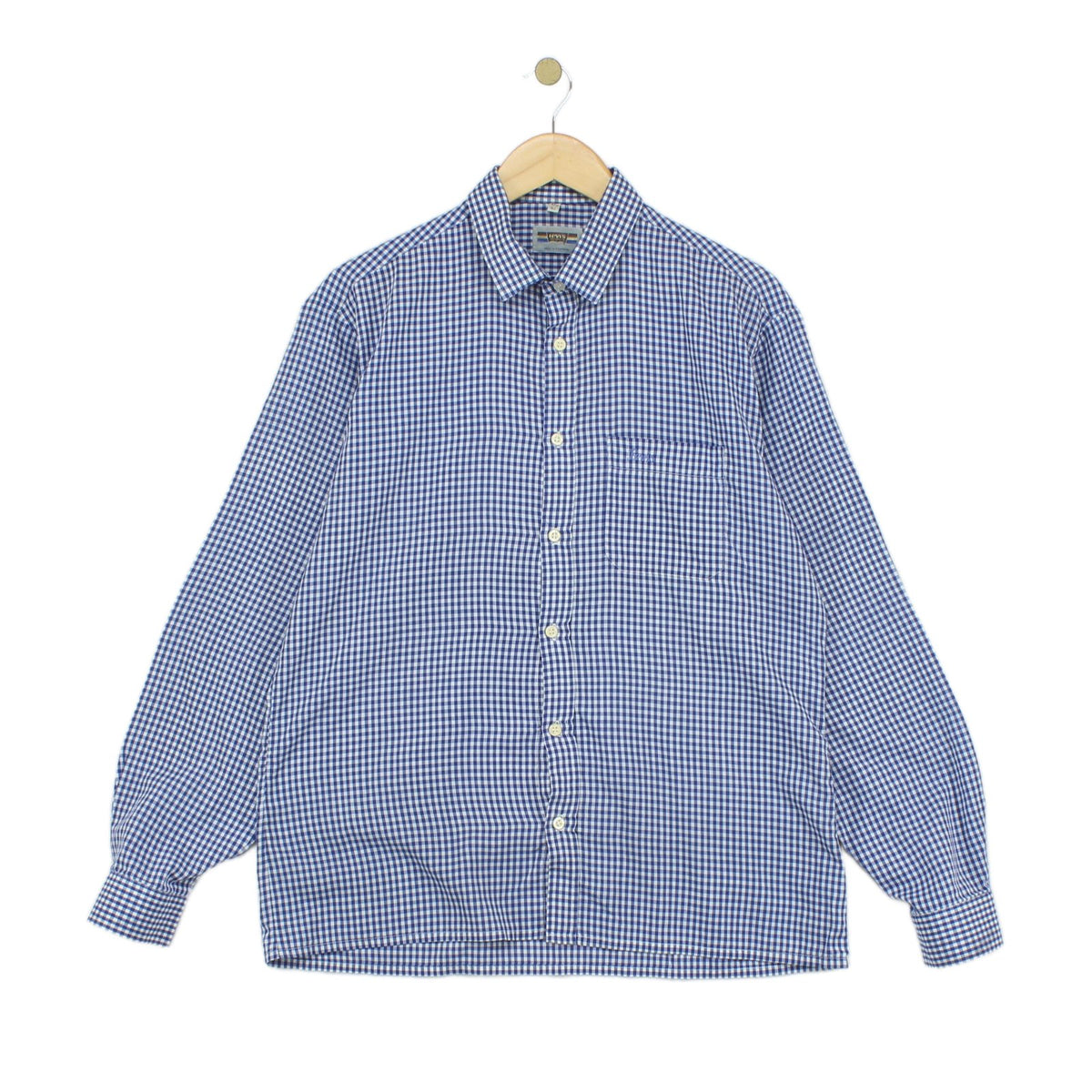 Mens Check Shirt Made In Portugal Button Up Long Sleeve