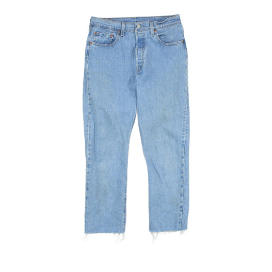 Womens 501 Jeans Classic Fit High Rise Button Fly Raw Hem