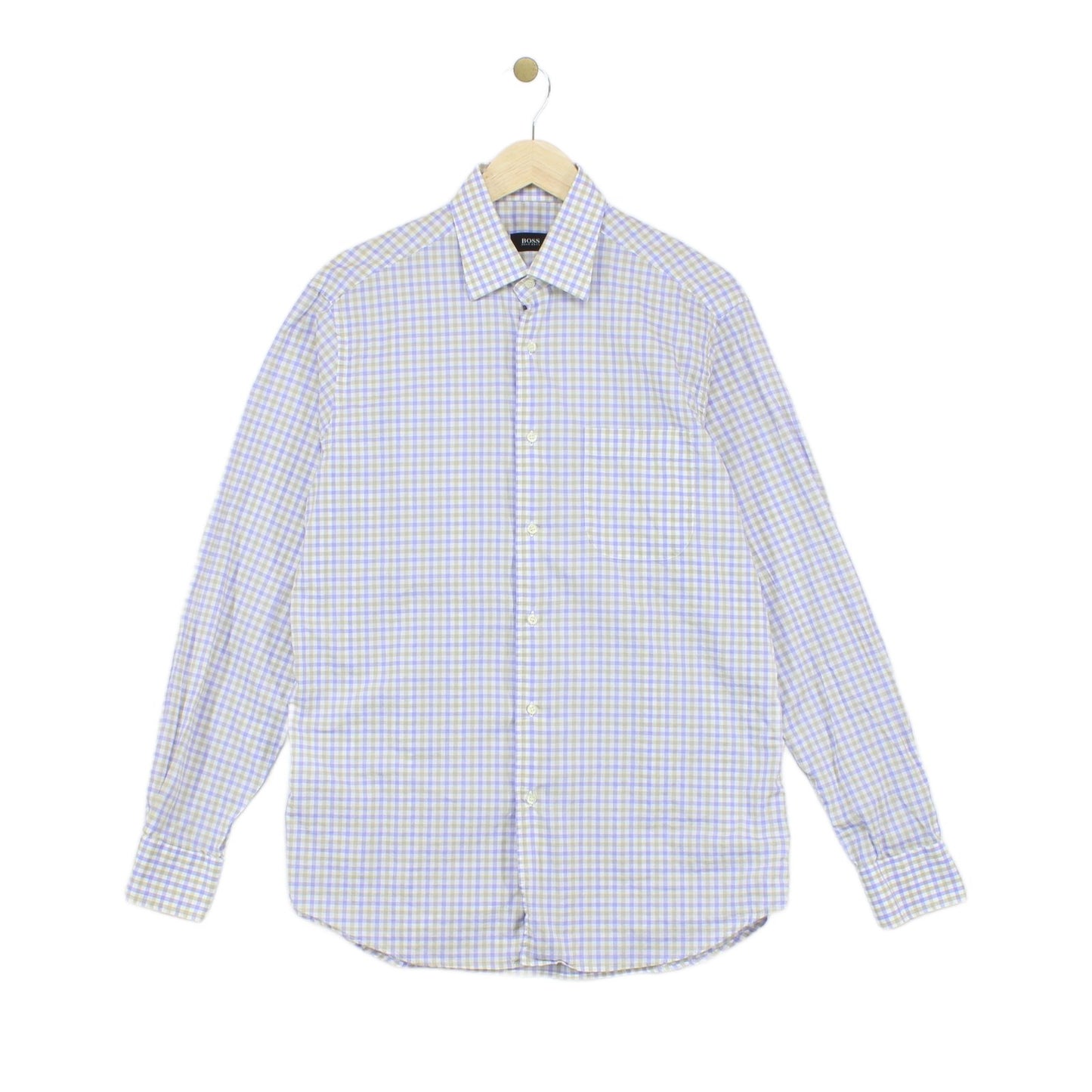 Mens Check Shirt Business Button Up